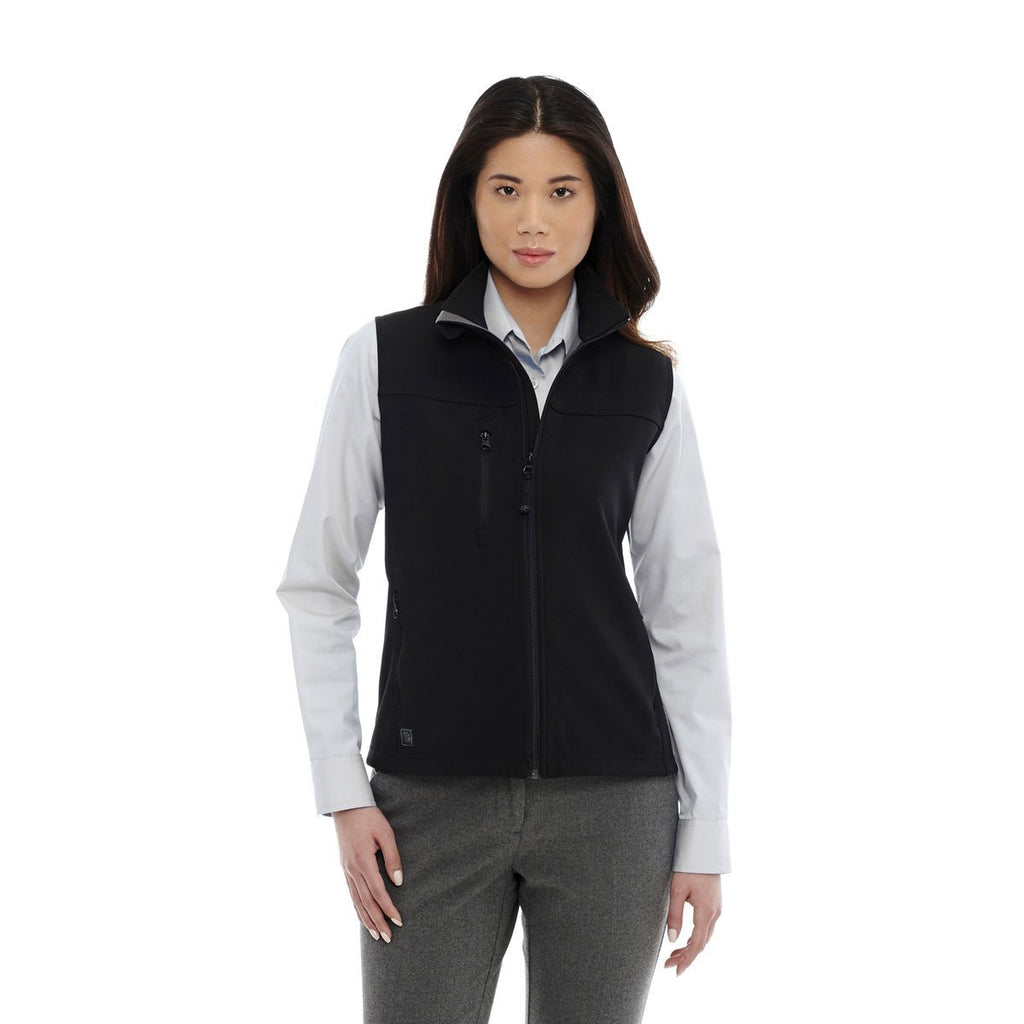 Elevate Women's Black Innis Bonded Fleece Vest