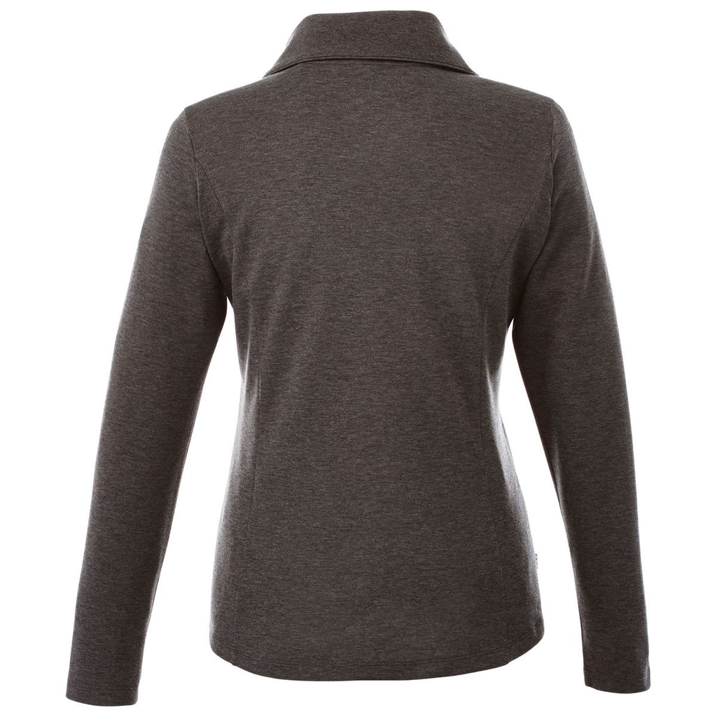 Elevate Women's Heather Dark Charcoal Stratton Knit Half Zip
