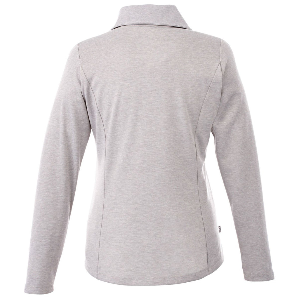 Elevate Women's Heather Grey Stratton Knit Half Zip