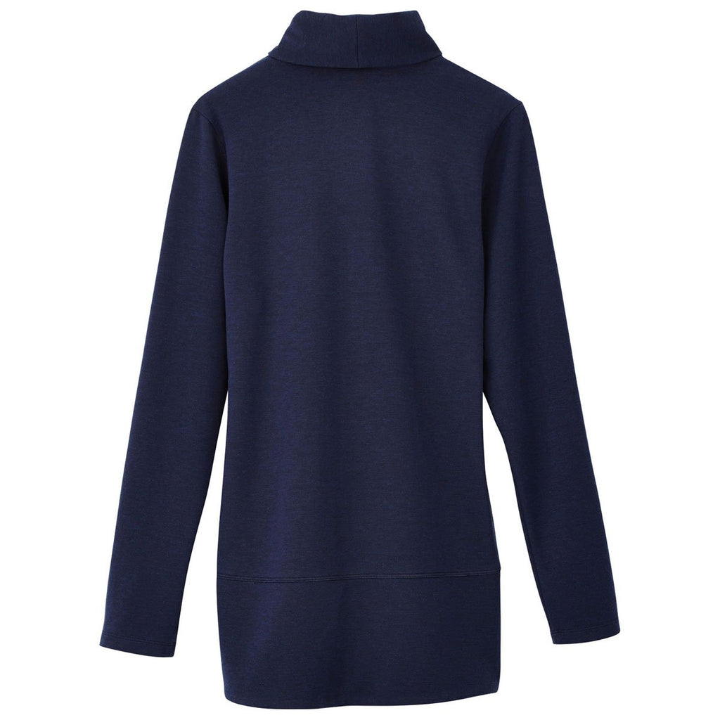 Elevate Women's Metro Blue Heather Equinox Knit Blazer