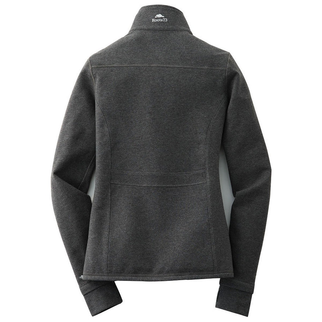 Roots73 Women's Dark Charcoal Mix Edenvale Knit Jacket