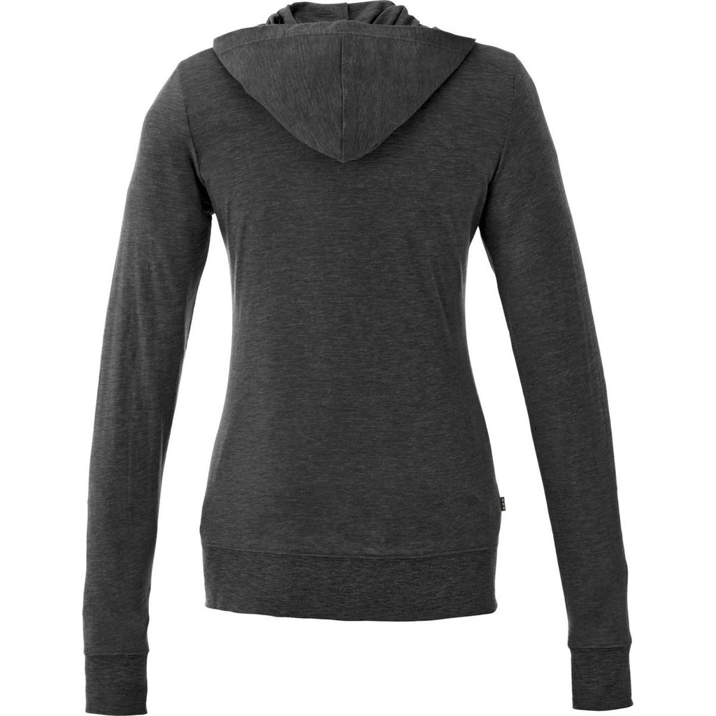 Elevate Women's Heather Dark Charcoal Garner Knit Full Zip Hoody