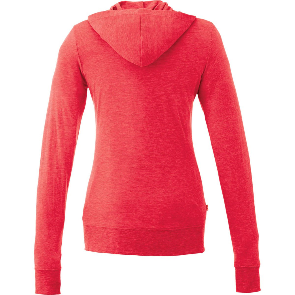 Elevate Women's Team Red Heather Garner Knit Full Zip Hoody