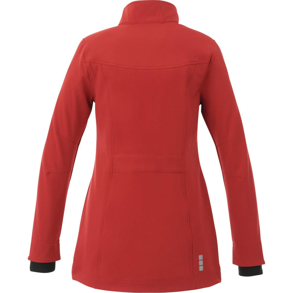 Elevate Women's Team Red Vernon Softshell Jacket