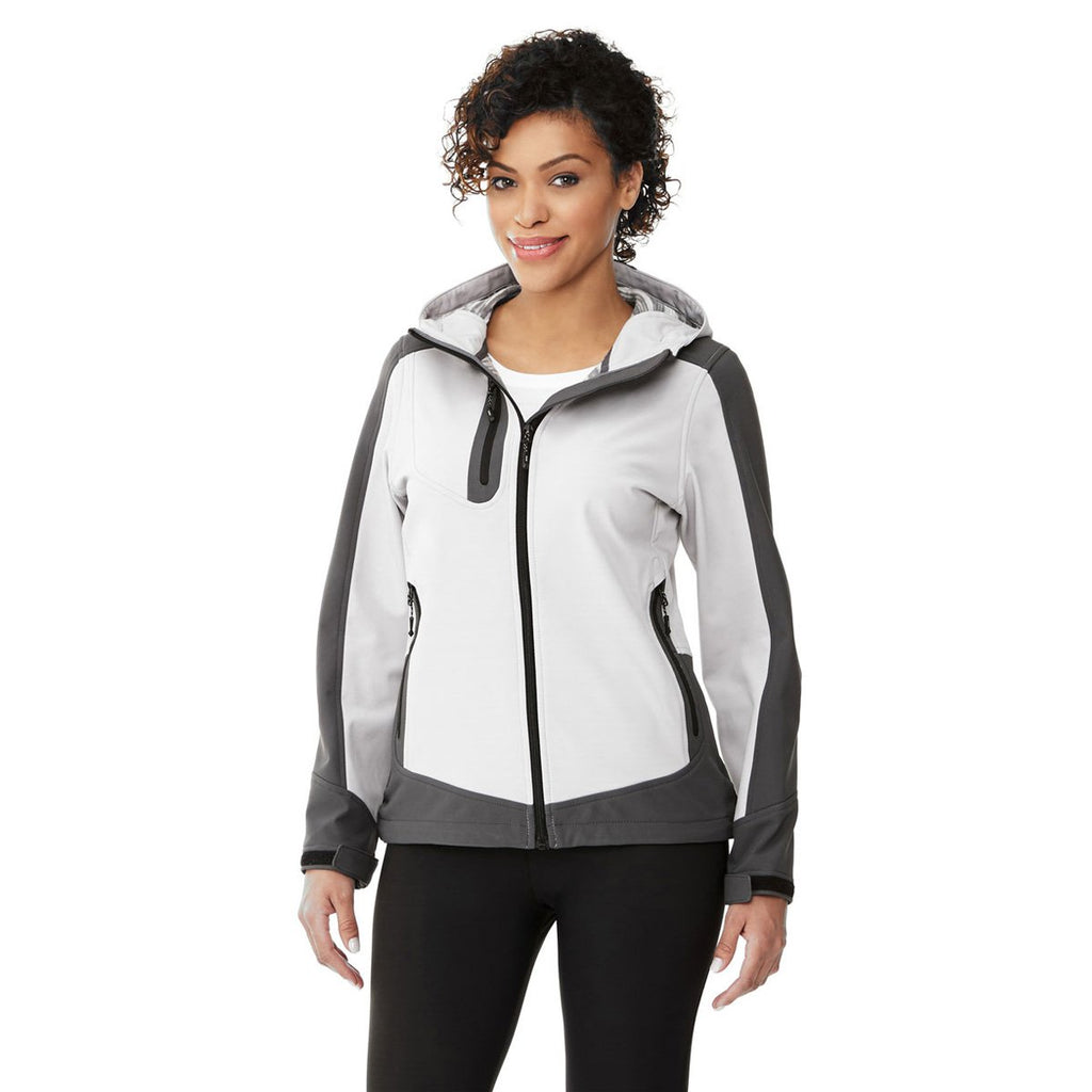 Elevate Women's Fossil/Grey Storm Kangari Softshell Jacket