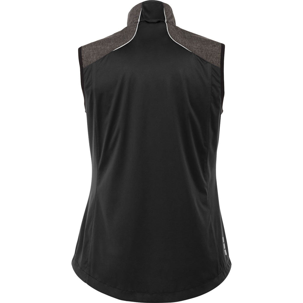 Elevate Women's Black/Smoke Heather Nasak Hybrid Softshel Vest
