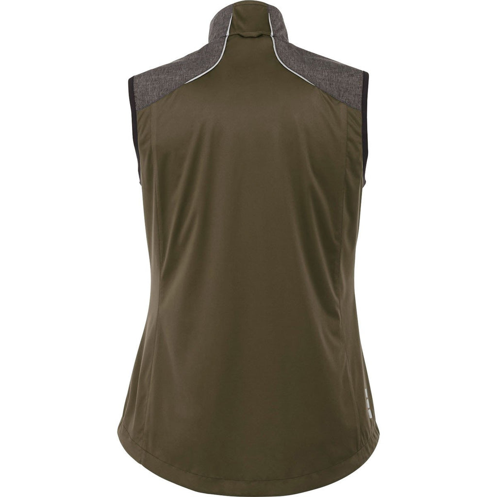 Elevate Women's Loden/Black Smoke Heather Nasak Hybrid Softshel Vest