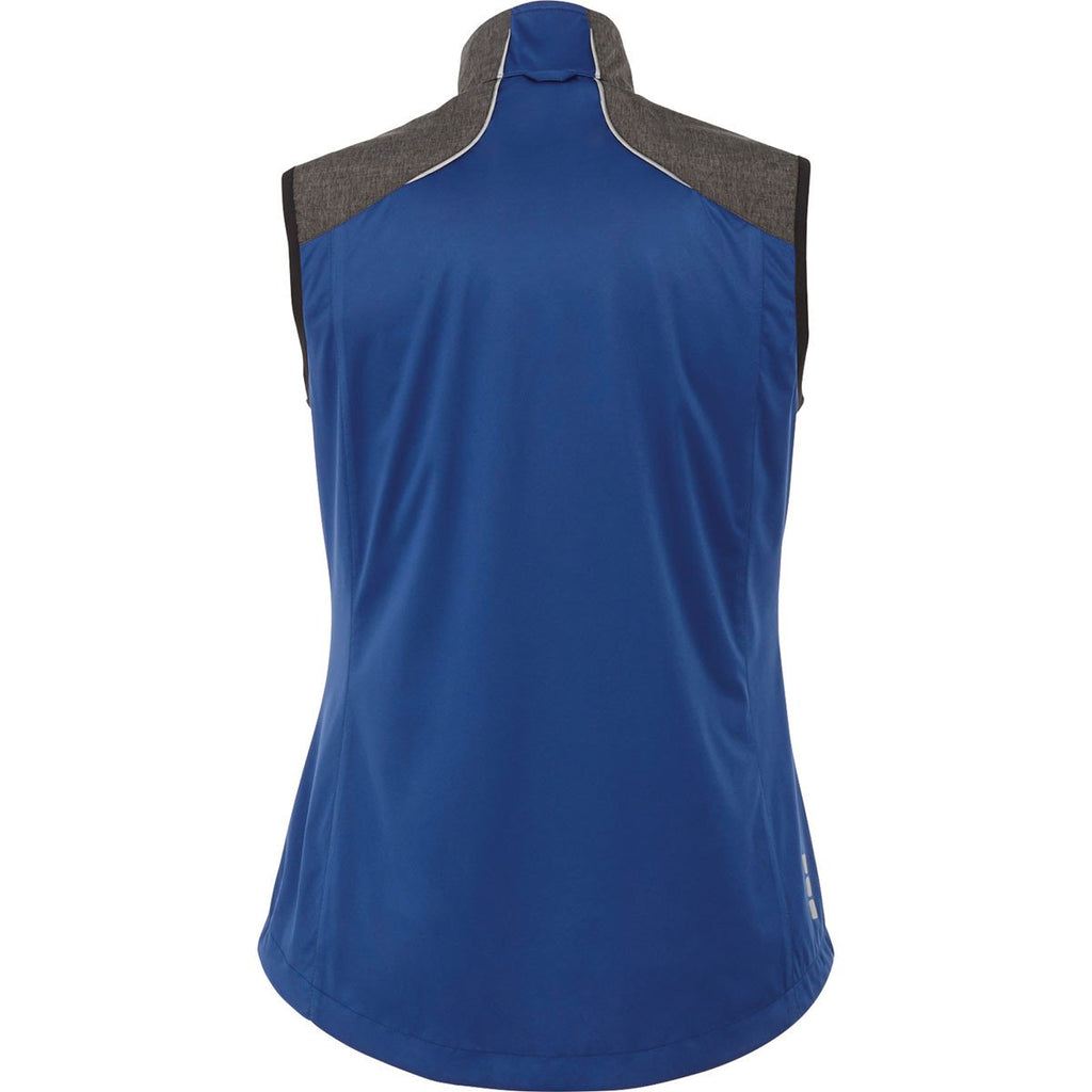 Elevate Women's Metro Blue/Black Smoke Heather Nasak Hybrid Softshel Vest
