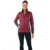 Elevate Women's Maroon/Heather Dark Charcoal Fernie Hybrid Insulated Jacket