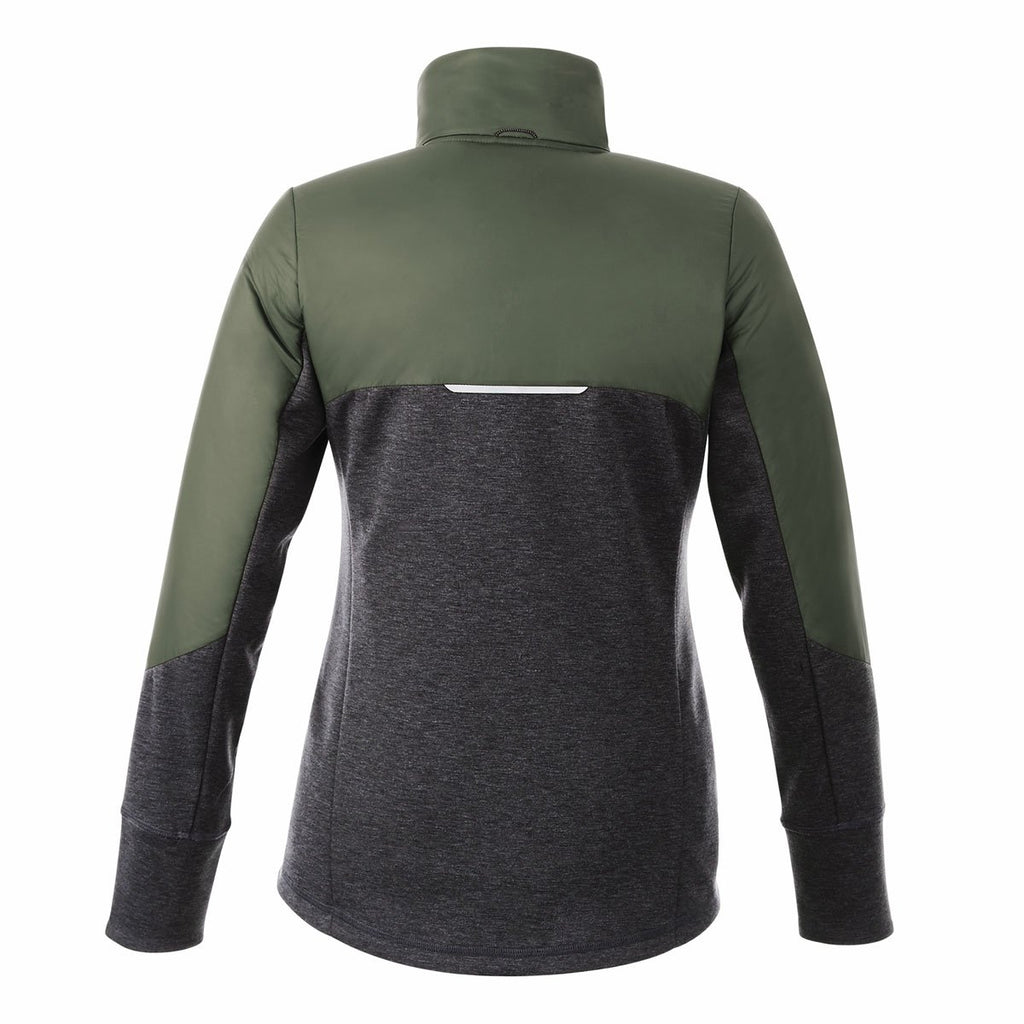 Elevate Women's Loden/Heather Dark Charcoal Fernie Hybrid Insulated Jacket