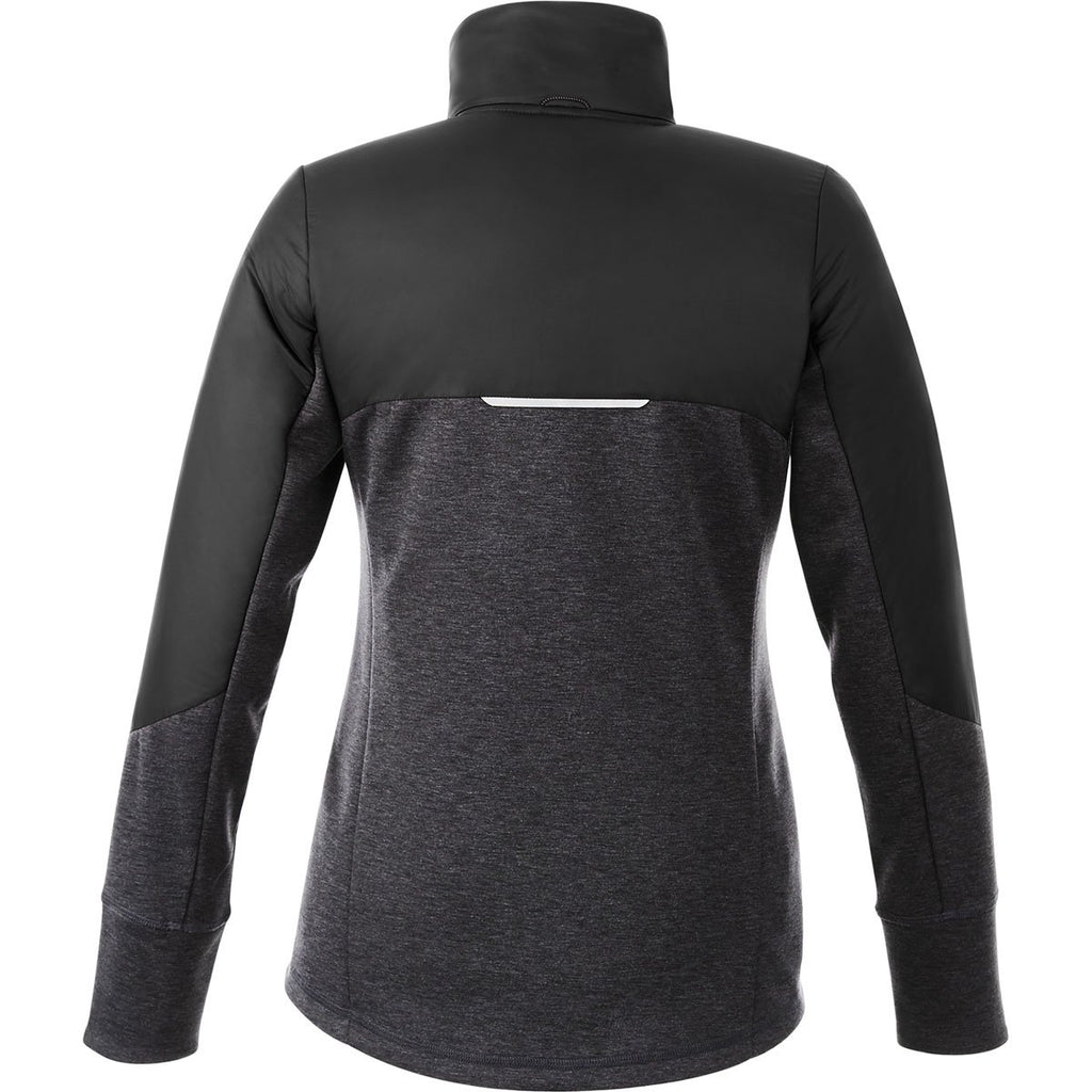 Elevate Women's Black/Heather Dark Charcoal Fernie Hybrid Insulated Jacket