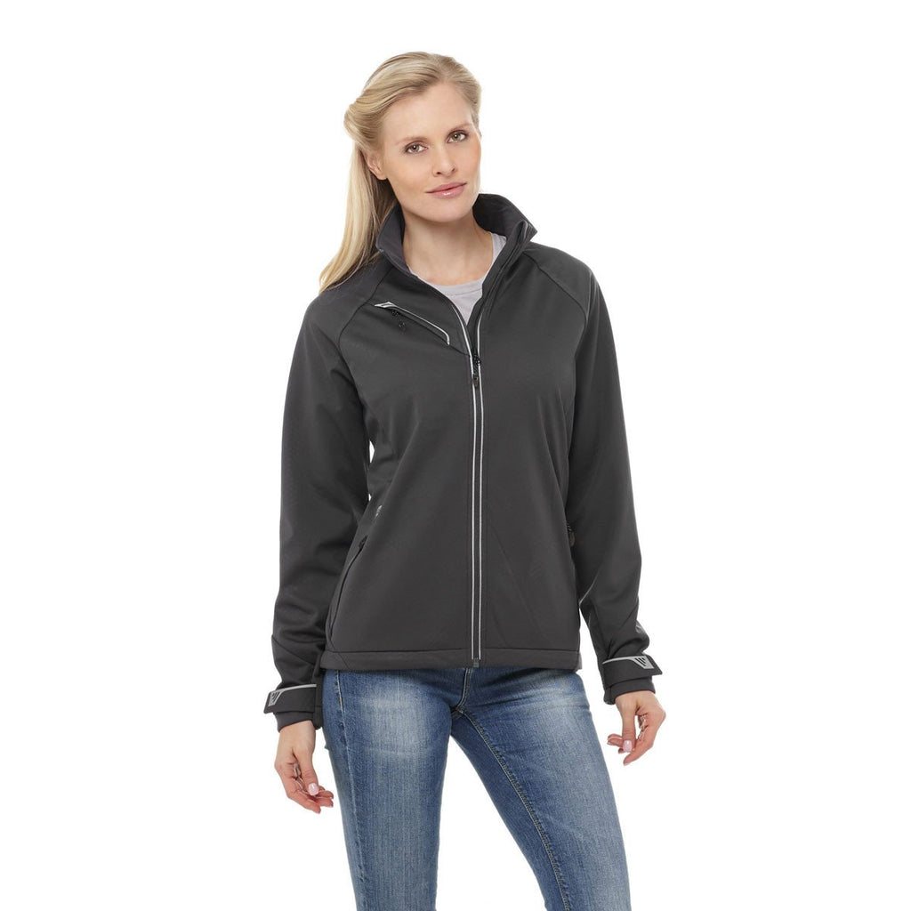 Elevate Women's Grey Storm Kaputar Softshell Jacket