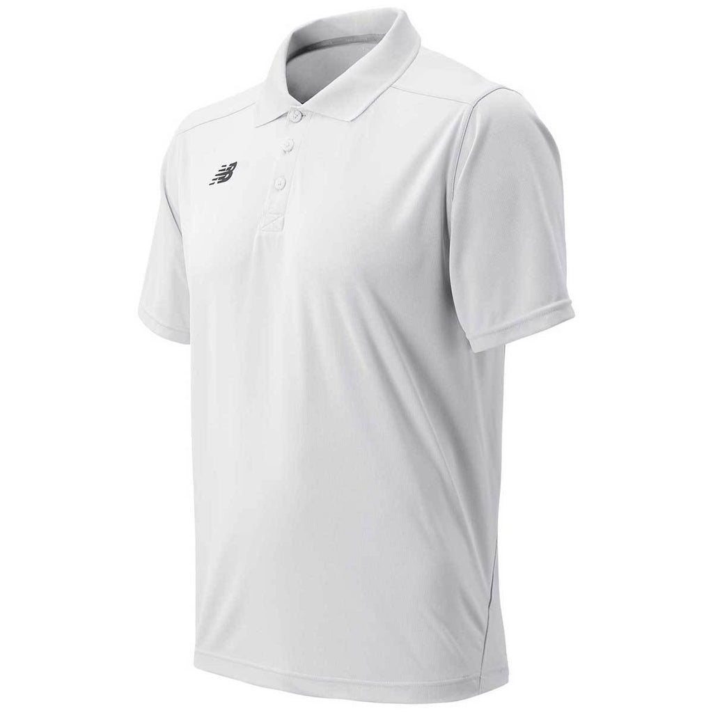 New Balance Men's White Tech Polo