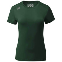 New Balance Women's Team Dark Green Short Sleeve Tech Tee
