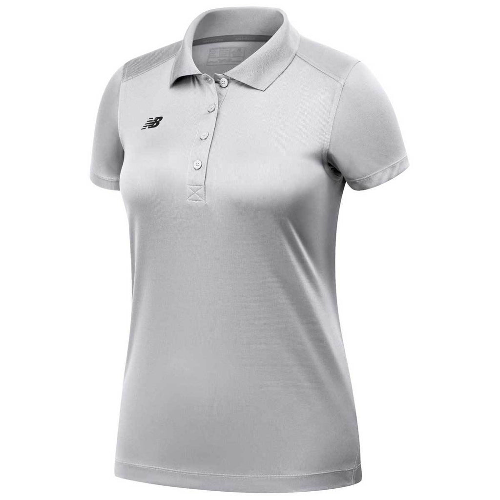 New Balance Women's Light Grey Performance Tech Polo