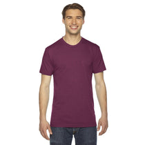 American Apparel Unisex Triblend Short-Sleeve Tri Cranberry Track T-Shirt