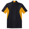 Sport-Tek Men's Black/ Gold Tall Side Blocked Micropique Sport-Wick Polo