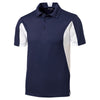 Sport-Tek Men's True Navy/ White Tall Side Blocked Micropique Sport-Wick Polo