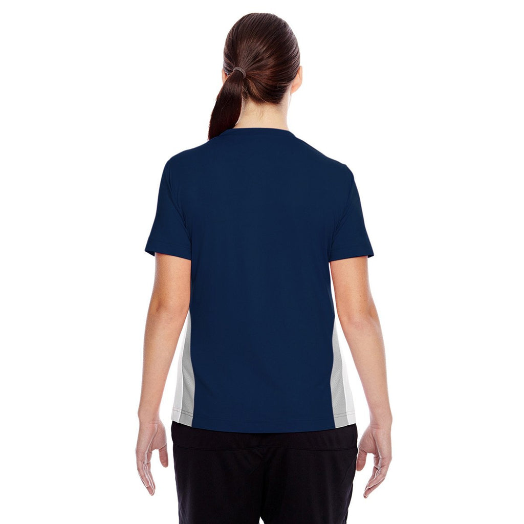 Team 365 Women's Sport Dark Navy Short-Sleeve Athletic V-Neck Tournament Jersey
