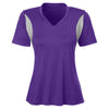 Team 365 Women's Sport Purple Short-Sleeve Athletic V-Neck Tournament Jersey
