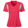 Team 365 Women's Sport Red Short-Sleeve Athletic V-Neck Tournament Jersey