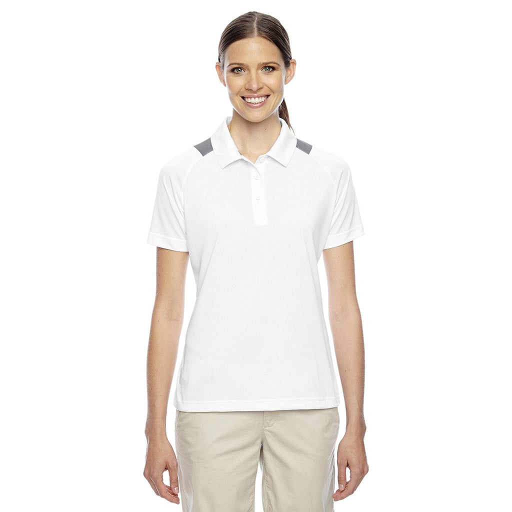Team 365 Women's White Innovator Performance Polo