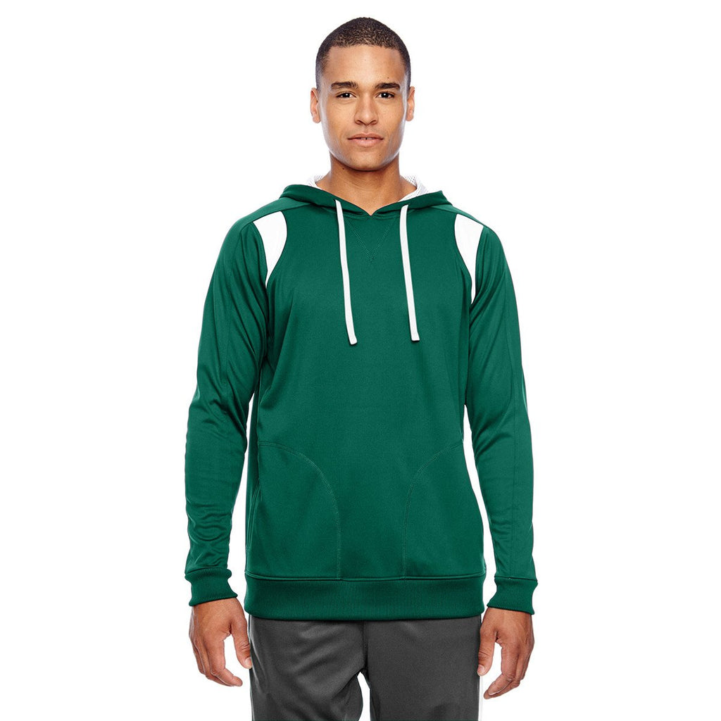 Team 365 Men's Sport Forest/White Elite Performance Hoodie