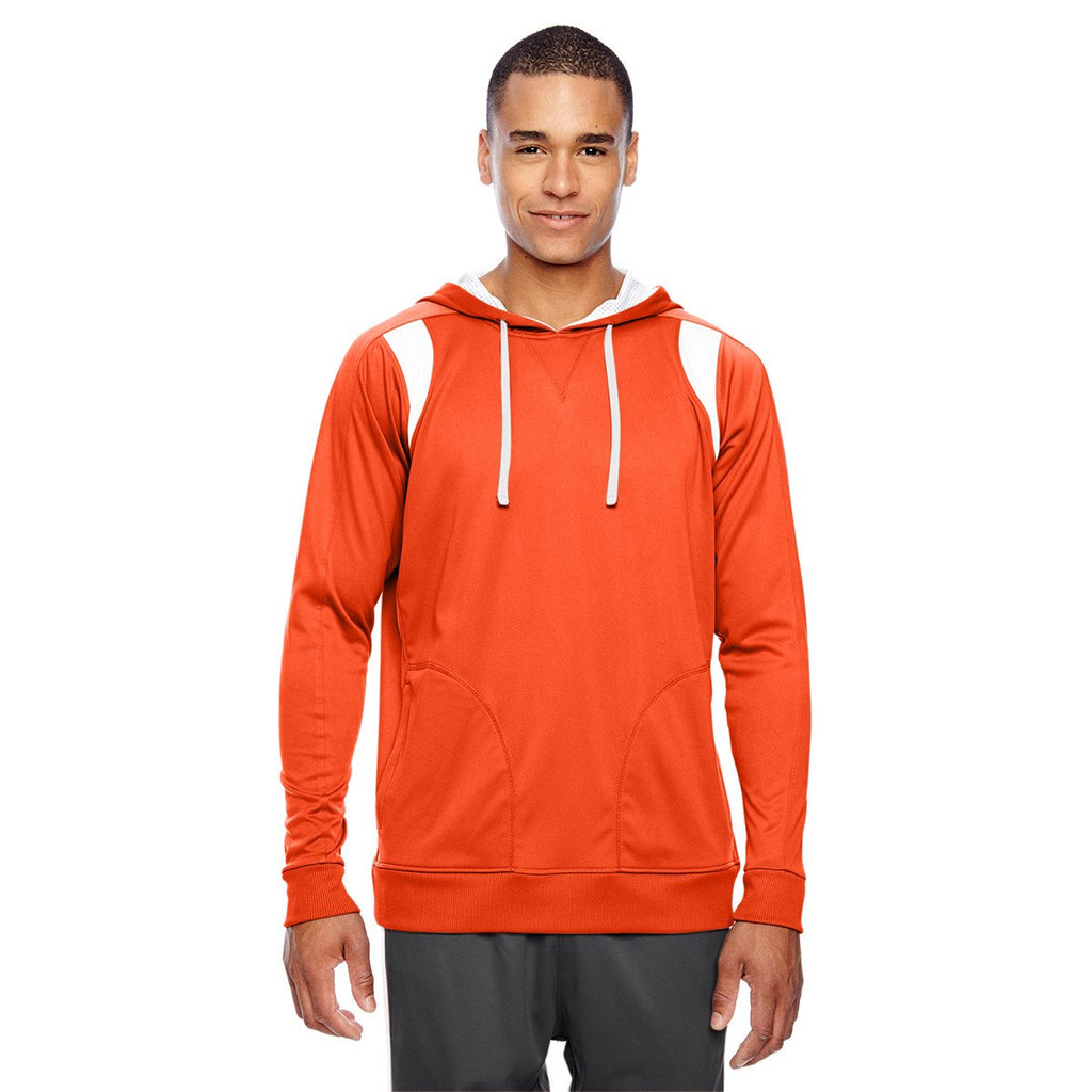 Team 365 Men's Sport Orange/White Elite Performance Hoodie