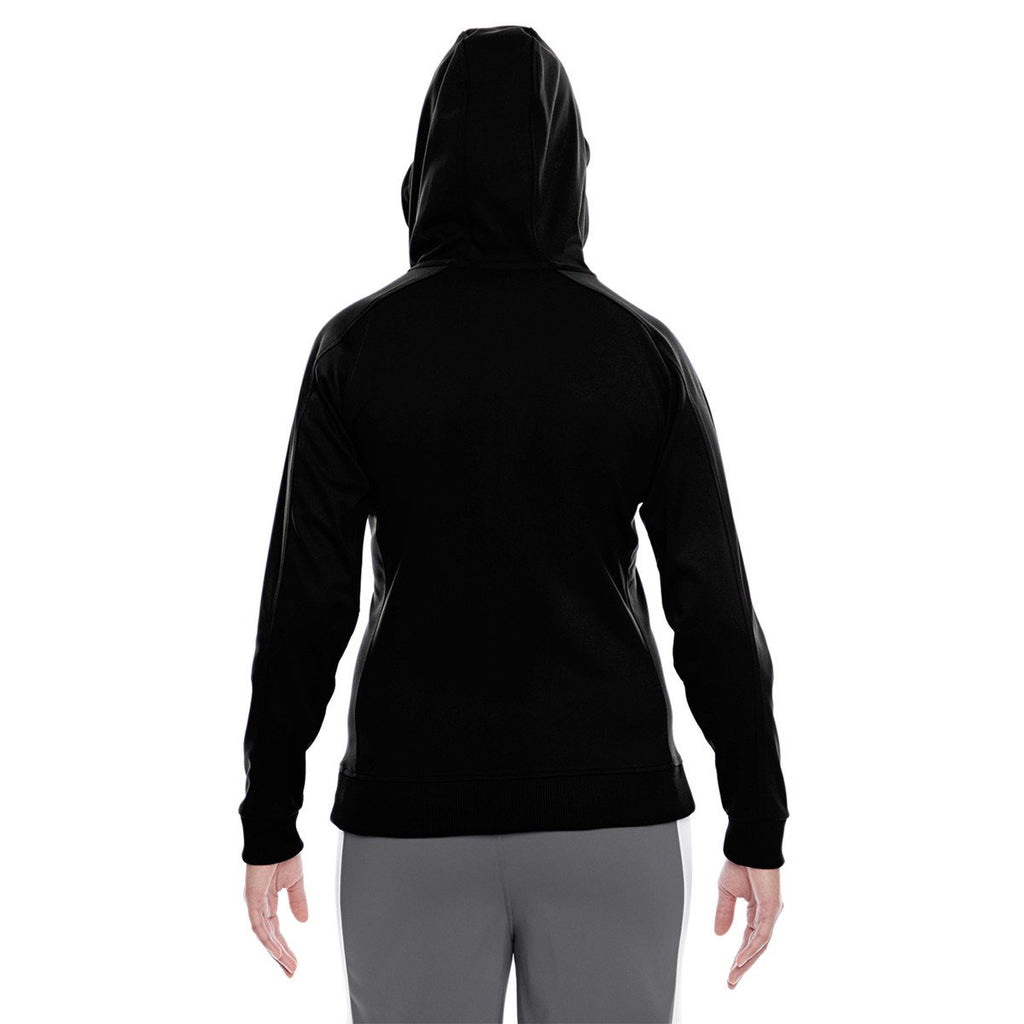 Team 365 Women's Black/White Elite Performance Hoodie