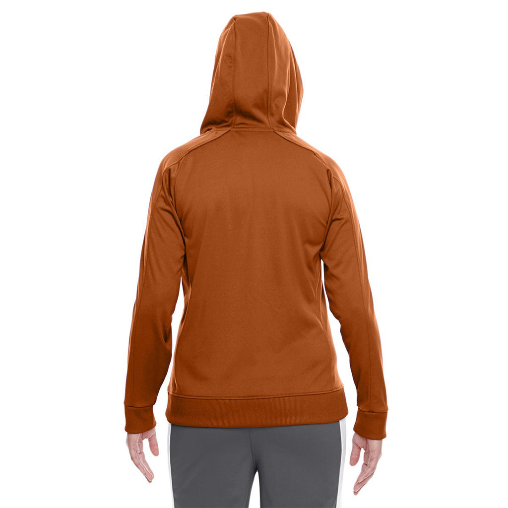 Team 365 Women's Sport Burnt Orange/White Elite Performance Hoodie