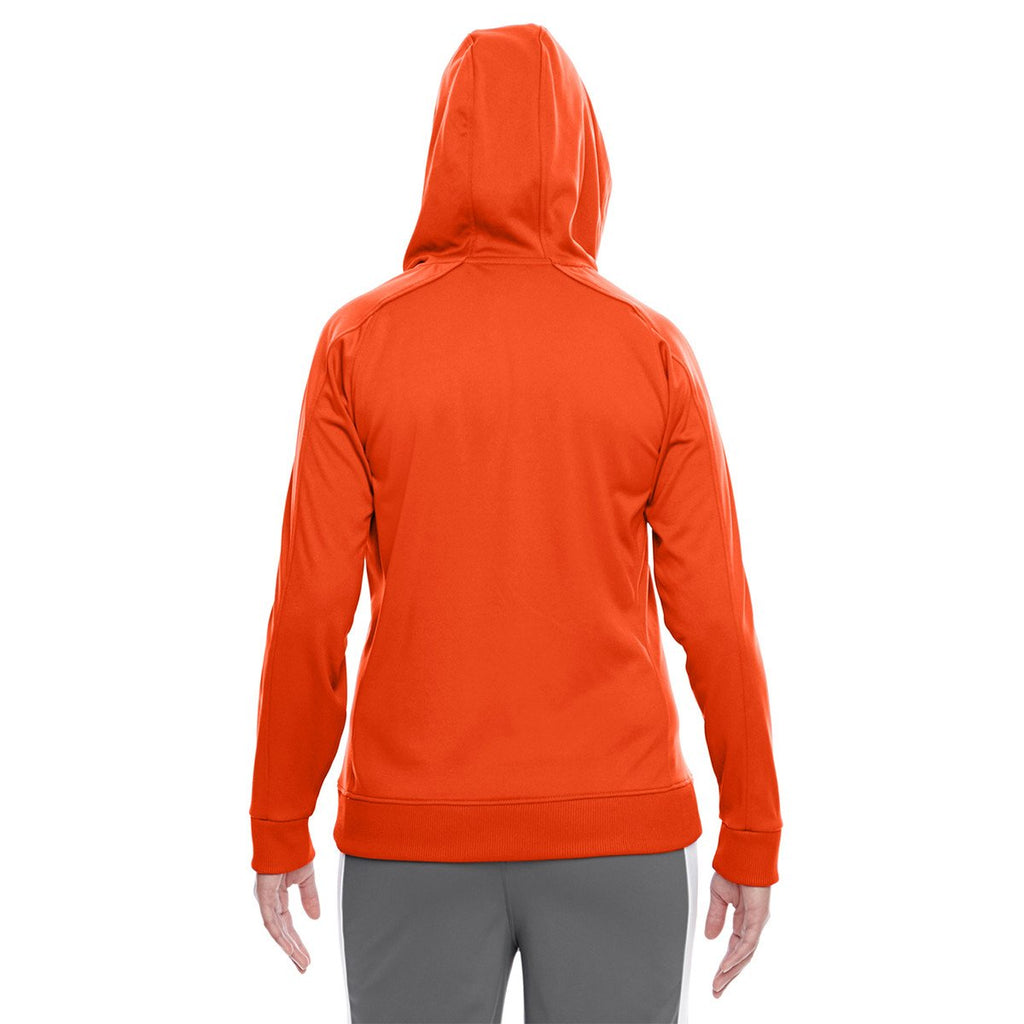 Team 365 Women's Sport Orange/White Elite Performance Hoodie