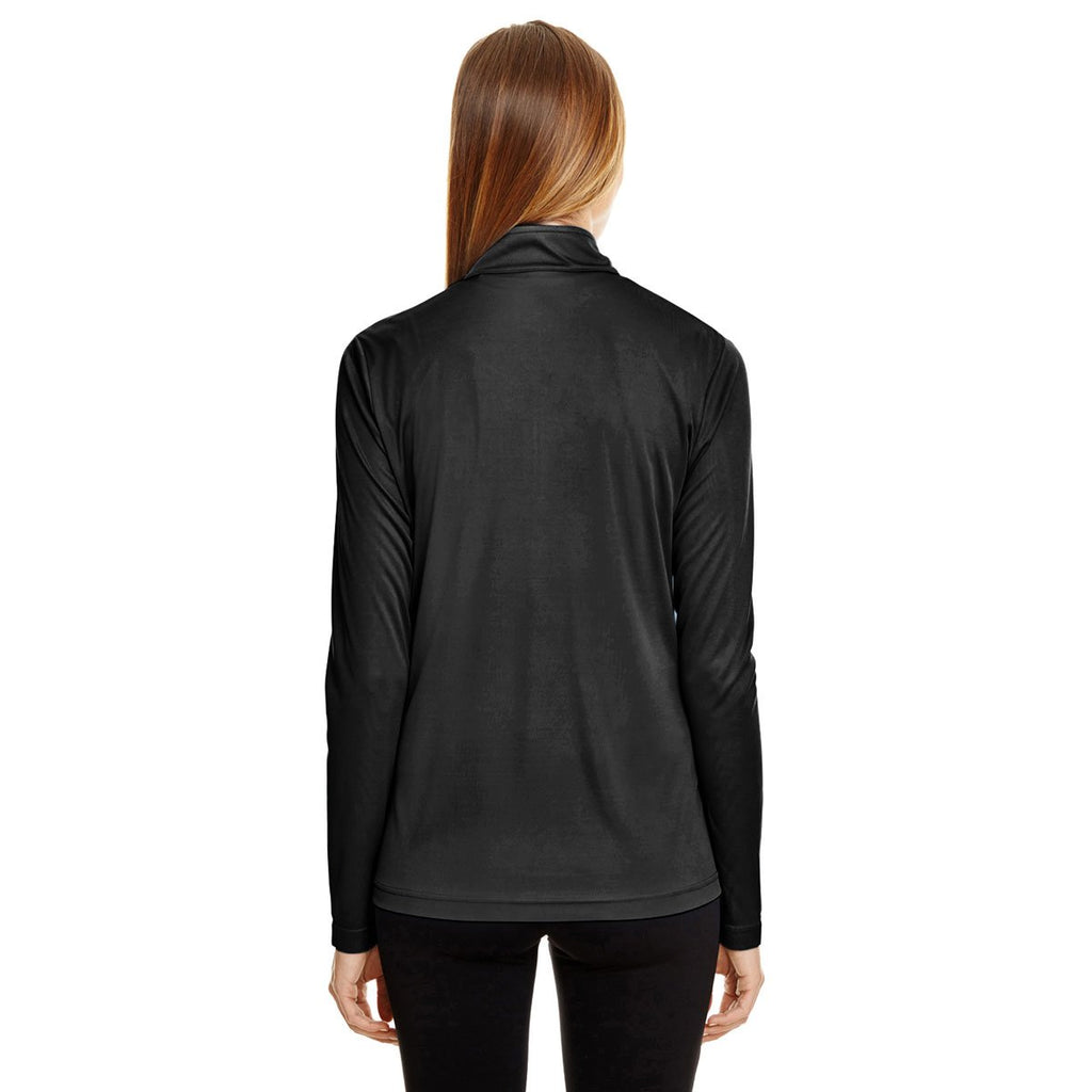 Team 365 Women's Black Zone Performance Quarter-Zip