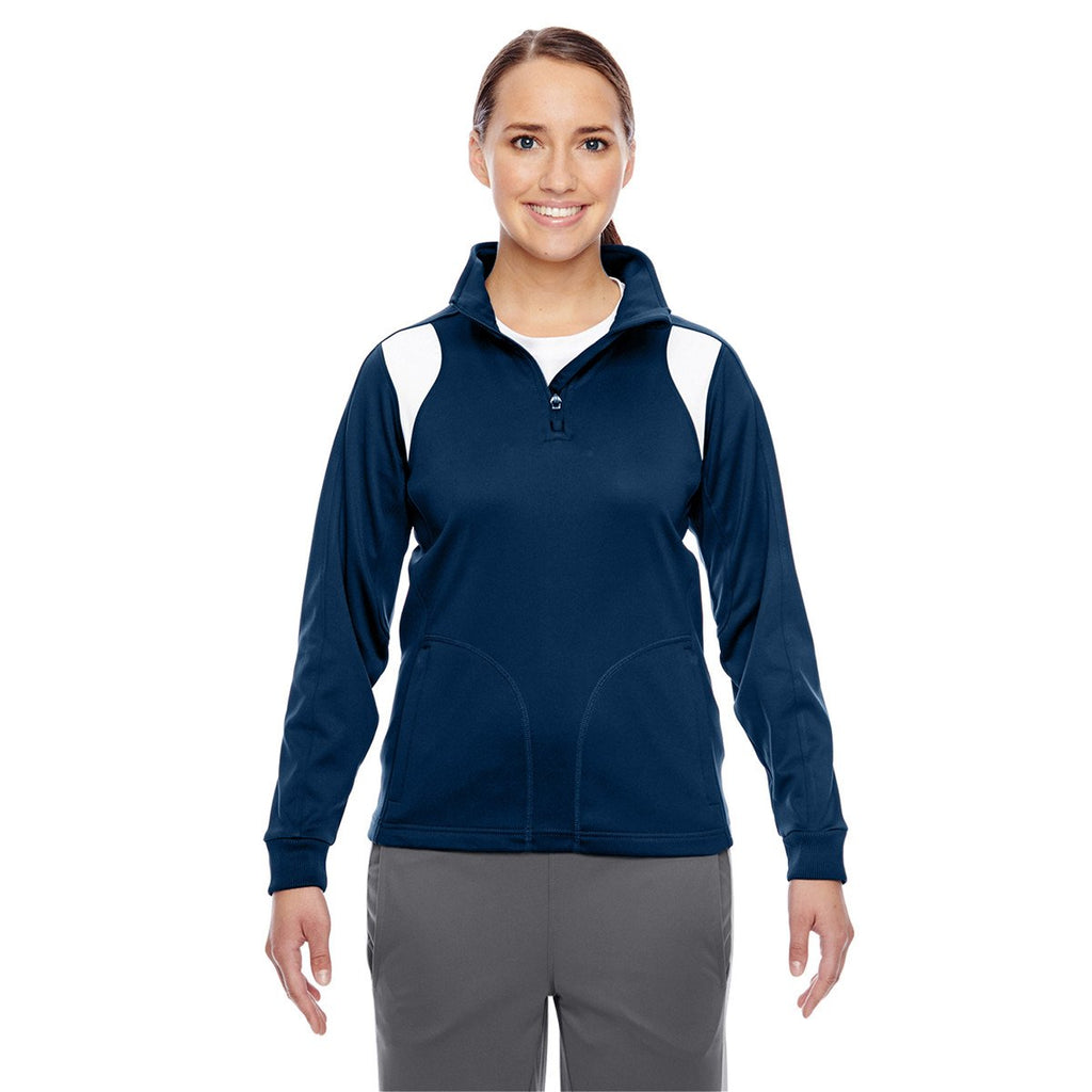 Team 365 Women's Sport Dark Navy/White Elite Performance Quarter-Zip