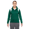 Team 365 Women's Sport Forest/White Elite Performance Quarter-Zip