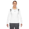 Team 365 Women's White/Sport Graphite Elite Performance Quarter-Zip