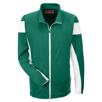 Team 365 Men's Sport Forest/White Elite Performance Full-Zip