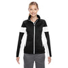 Team 365 Women's Black/White Elite Performance Full-Zip