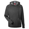 Team 365 Men's Dark Grey Heather/Sport Graphite Excel Melange Performance Fleece Hoodie