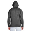 Team 365 Men's Dark Grey Heather/Sport Graphite Excel Melange Performance Fleece Hoodie