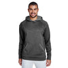 Team 365 Men's Dark Grey Heather/Sport Graphite Excel Melange Performance Fleece Hoodie