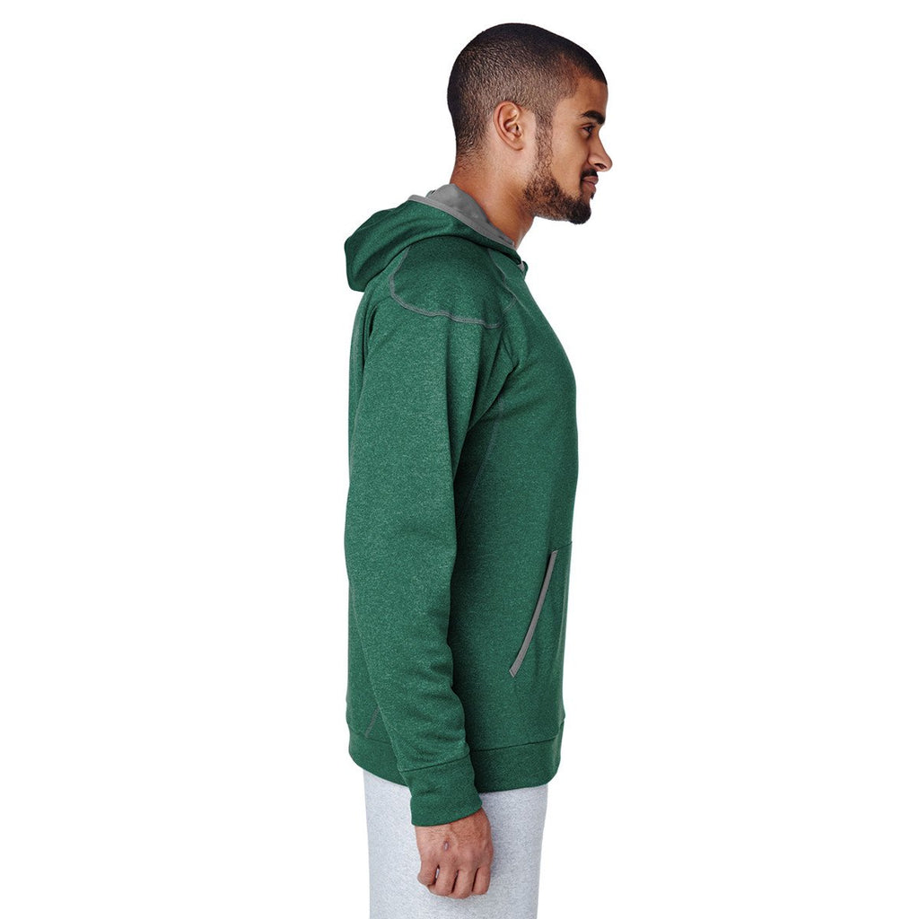 Team 365 Men's Sport Forest Heather/Sport Graphite Excel Melange Performance Fleece Hoodie