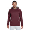 Team 365 Men's Sport Maroon Heather/Sport Graphite Excel Melange Performance Fleece Hoodie