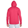 Team 365 Men's Sport Red Heather/Sport Graphite Excel Melange Performance Fleece Hoodie