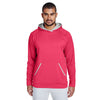 Team 365 Men's Sport Red Heather/Sport Graphite Excel Melange Performance Fleece Hoodie