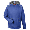 Team 365 Men's Sport Royal Heather/Sport Graphite Excel Melange Performance Fleece Hoodie