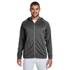 Team 365 Men's Dark Grey Heather/Sport Graphite Excel Melange Performance Fleece Jacket