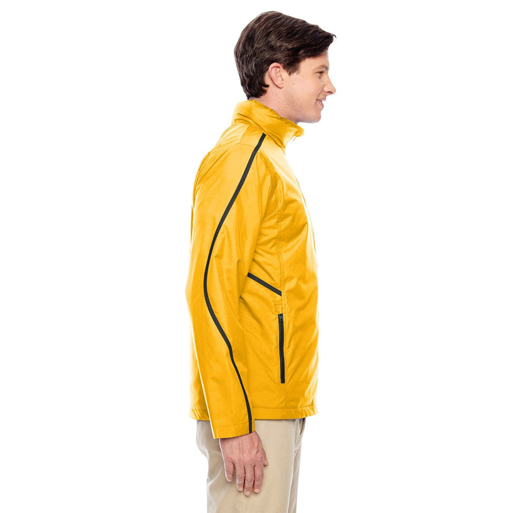 Team 365 Men's Sport Athletic Gold Conquest Jacket with Fleece Lining