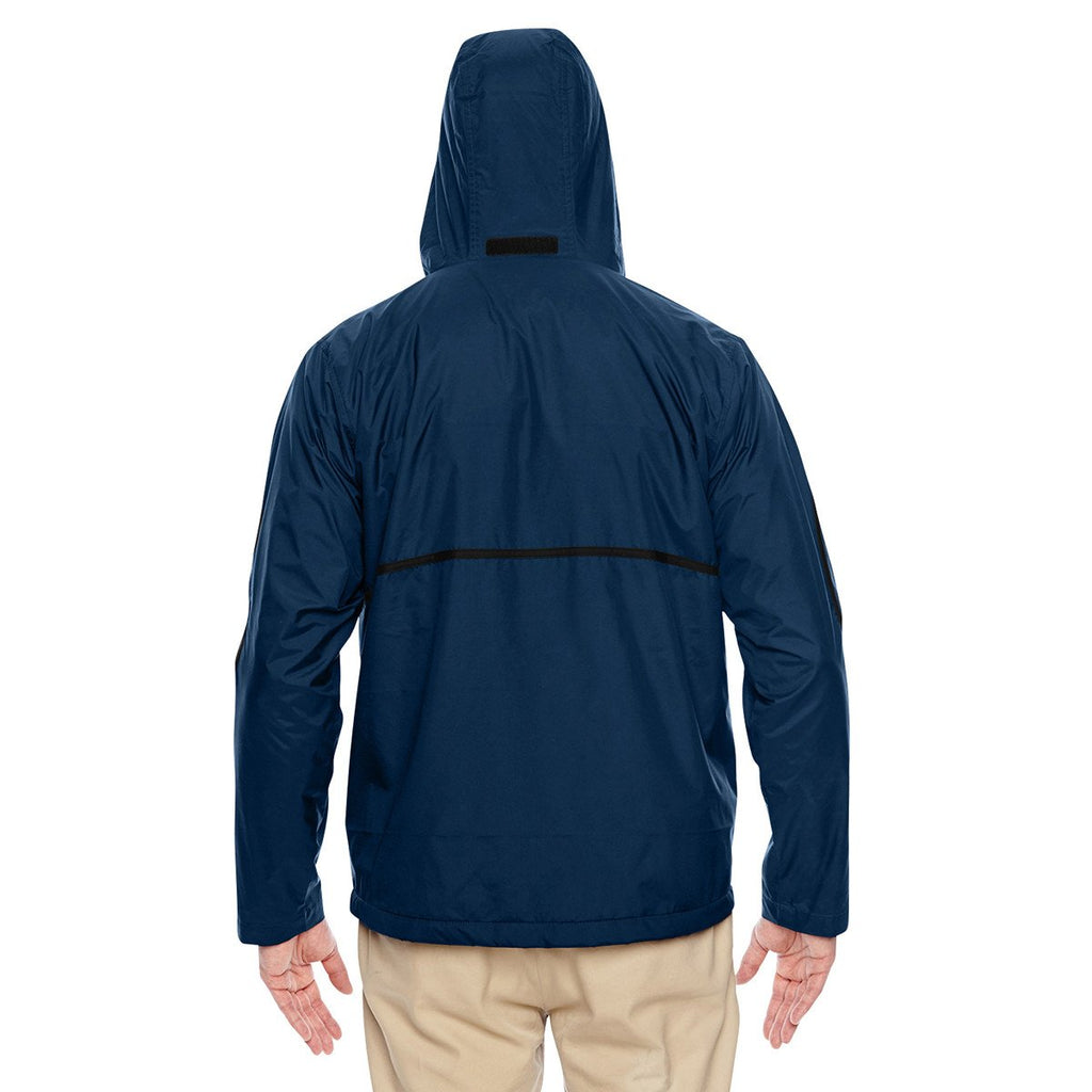 Team 365 Men's Sport Dark Navy Conquest Jacket with Fleece Lining