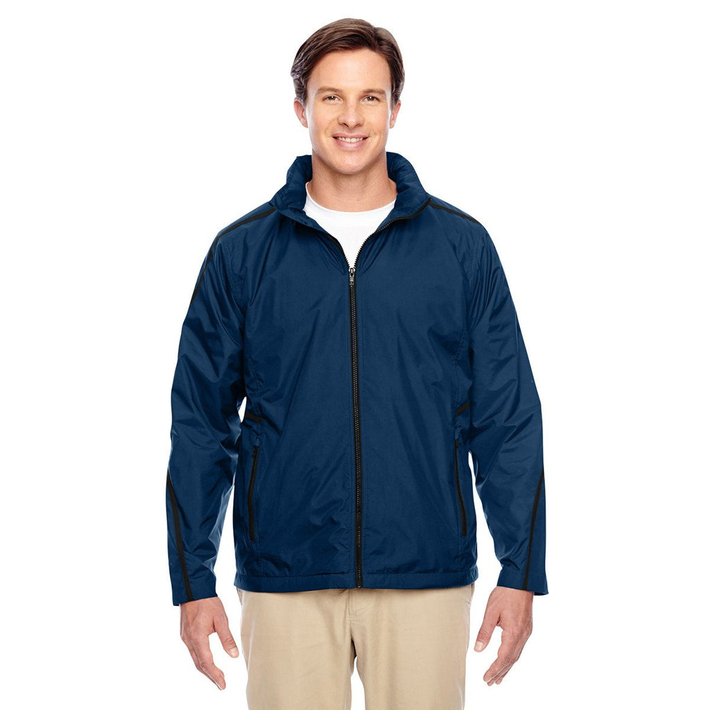 Team 365 Men's Sport Dark Navy Conquest Jacket with Fleece Lining