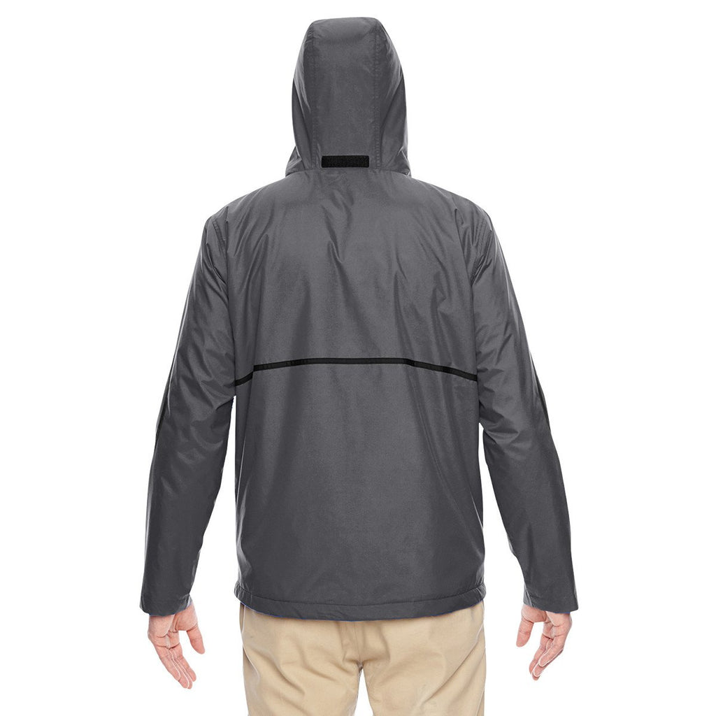 Team 365 Men's Sport Graphite Conquest Jacket with Fleece Lining